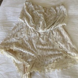 Strapless Free People romper